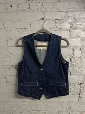 Pilcro Indigo Denim Vest